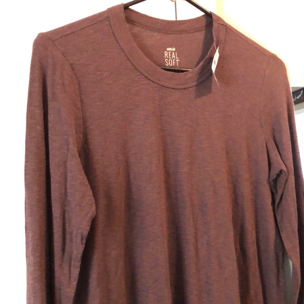 New with tags super soft brown Aerie long sleeve